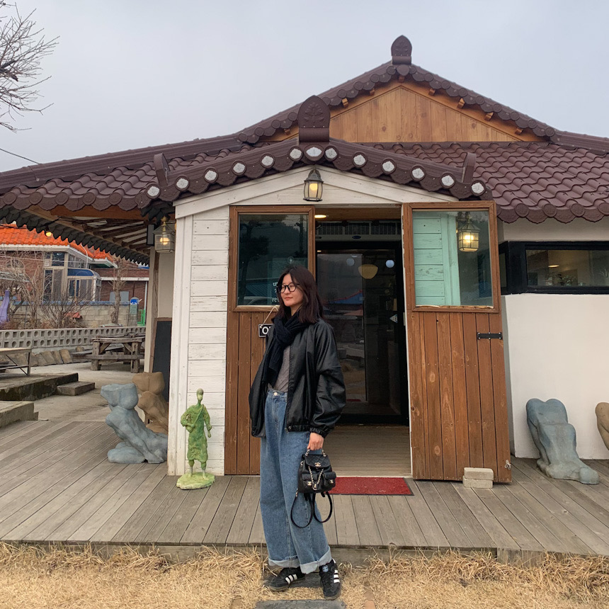 뒷밴딩 와이드핏 하트 일자 핀턱 중청 데님(1col) : 피글렛 옷장