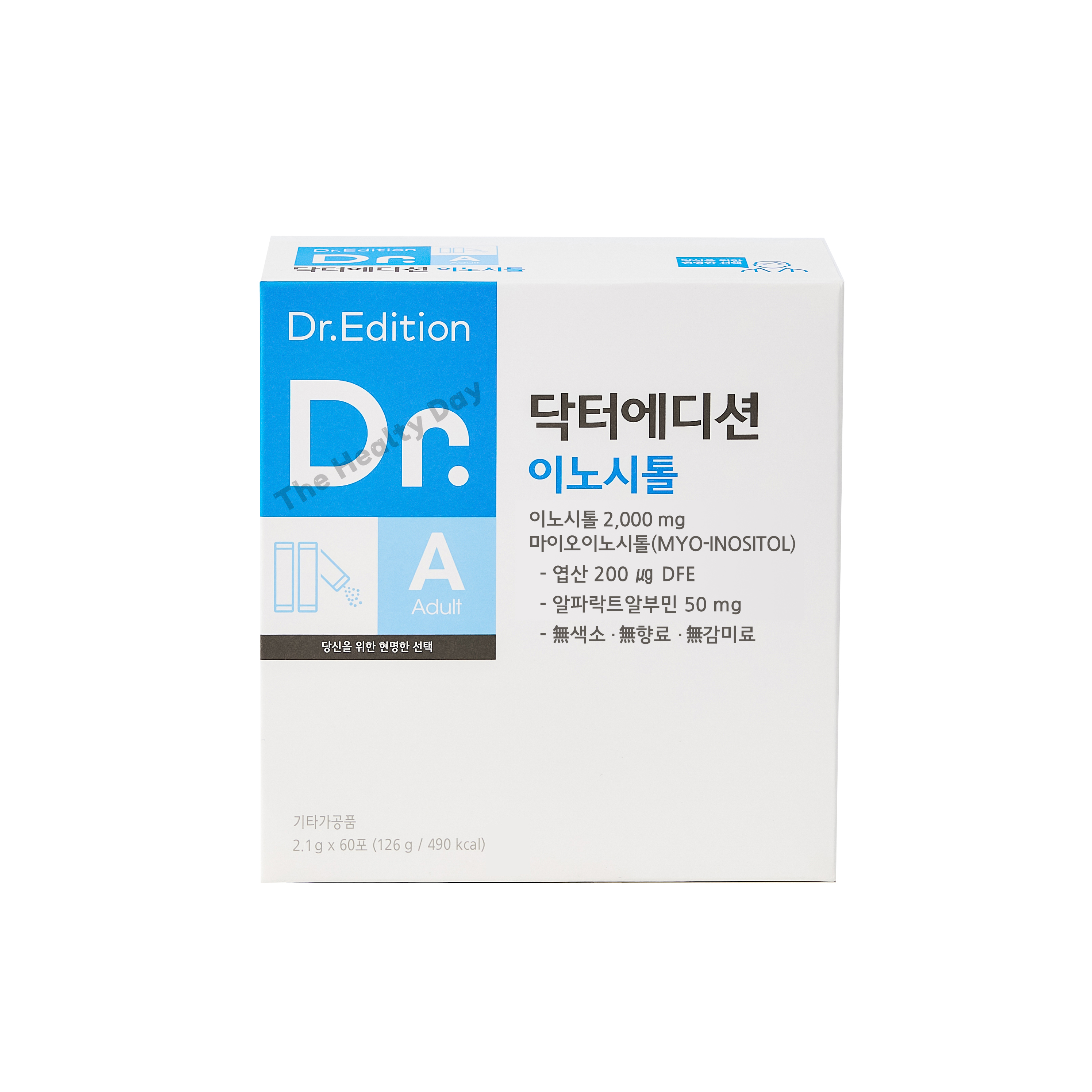 닥터에디션 닥터 이노시톨 임신준비 성인남녀 생리전증후군 PMS 엽산 2.1g x 60포 : 더헬시데이
