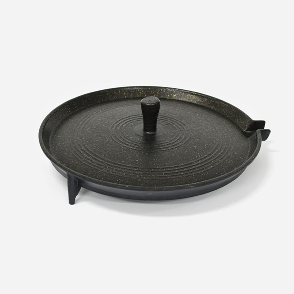SN 솥뚜껑 삼발이 구이팬 41.5cm 주물솥뚜껑 국산고기불판 : 수네잡화점