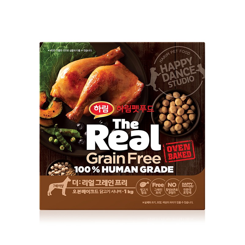 하림펫푸드 더리얼 강아지 사료 그레인프리 오븐베이크 닭고기 시니어, 1kg, 1개 : 히동이와 야옹이네