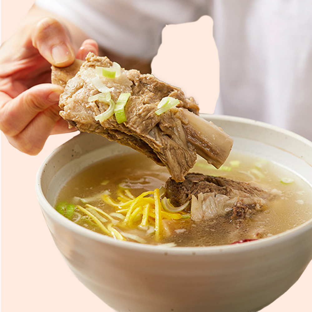 [신탄면옥] 30년전통 대전 로컬맛집 소 갈비탕 1kg x 2팩 (2인분) 밀키트 : 나를위한식탁