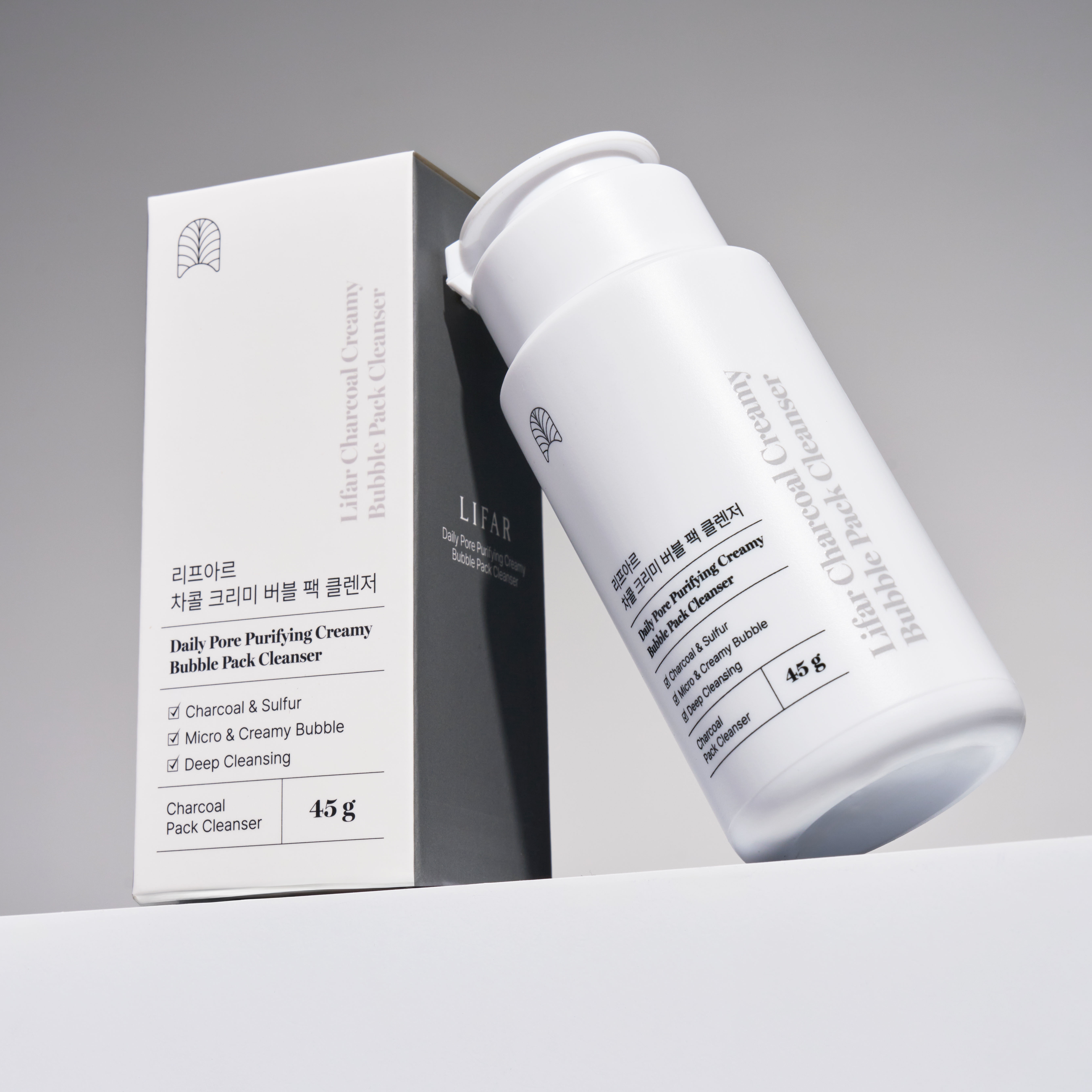리프아르 차콜 크리미 버블 팩클렌저 클렌징 파우더 워시 중성 유황 가루 세안제 : 주식회사 프랜드