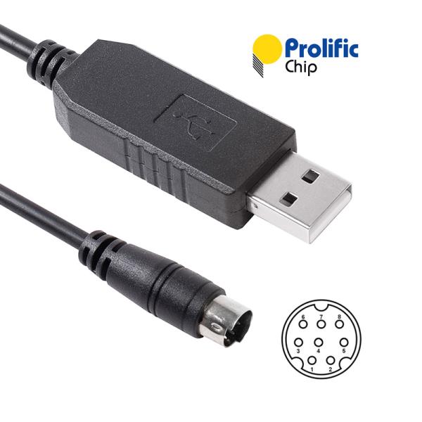 KORG X5(D) X5DR 음악 신시사이저 통신 데이터 케이블 PROLIFIC PL2303GT USB RS232 직렬미니 DIN 8 핀 TO 호스트 : 바른플러스