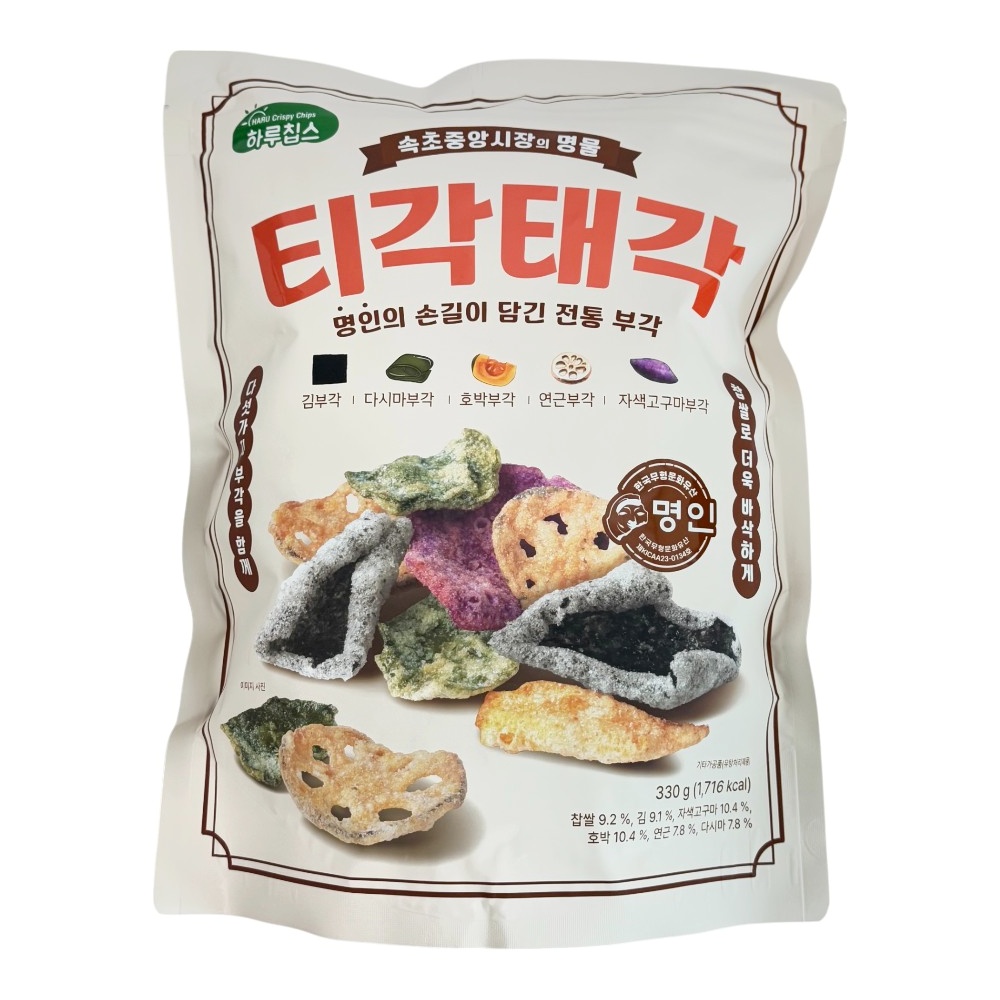티각태각 부각 330g / 야채 연근 찹쌀 김 다시마 명인부각 마른반찬 : 킹찰스