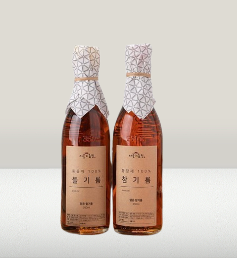 [시골기름집] 침전물 없는 맑은 참기름350ml+맑은 들기름350ml : sohappy04