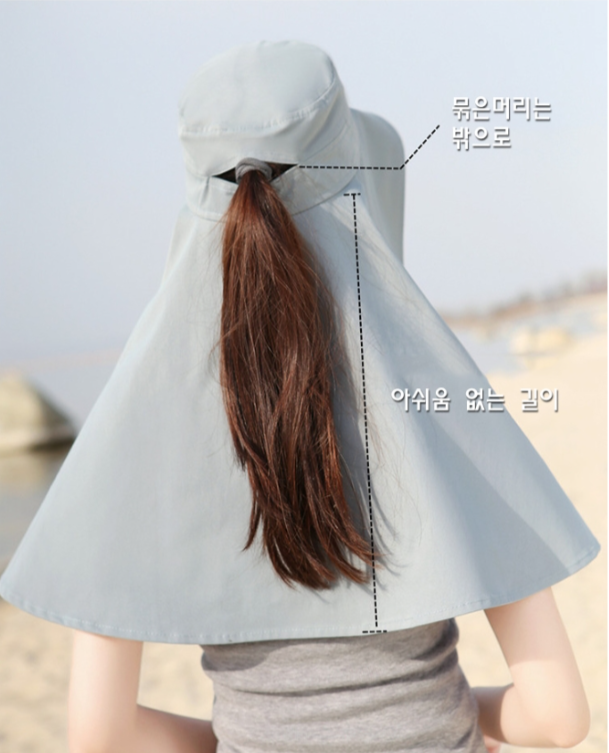 자외선차단두건망토 니트 패션잡화 캠핑 사파리 썬바이져 캡 여성용 골프 구제필링 등산모자 : 뜬다핑