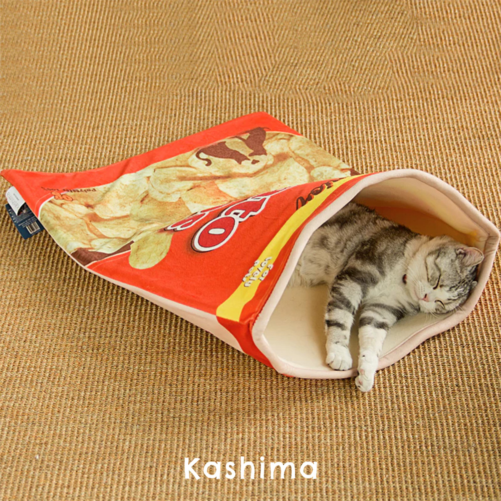 카시마 반려동물 감자칩 숨숨집 베드 강아지 고양이 애견 하우스 펫 베드 : 가디즌