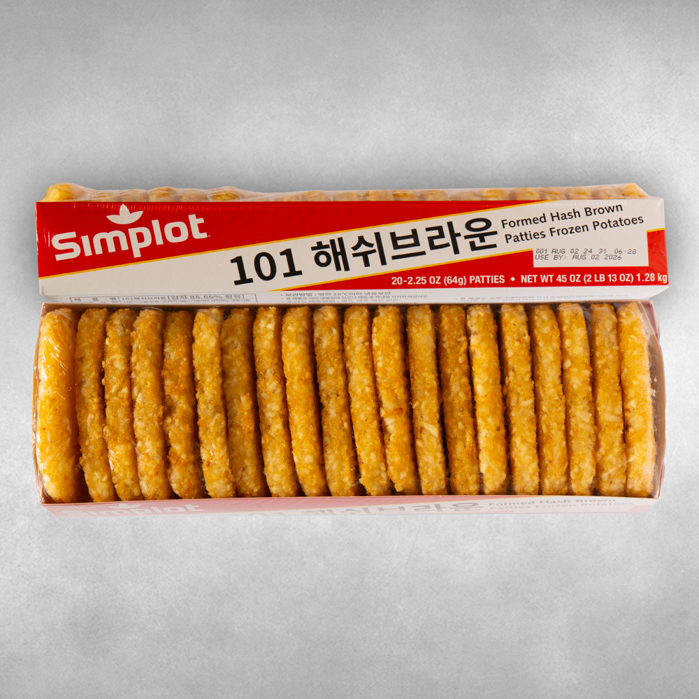 심플로트 해쉬브라운 1.28kg 20ea 1개 냉동 감자튀김 코스트코 패티 : A-table