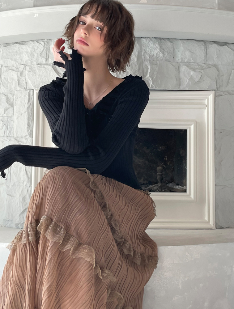 프린지 테슬 가디건 Fringe Tassel Cardigan : 주식회사 더팩더널드