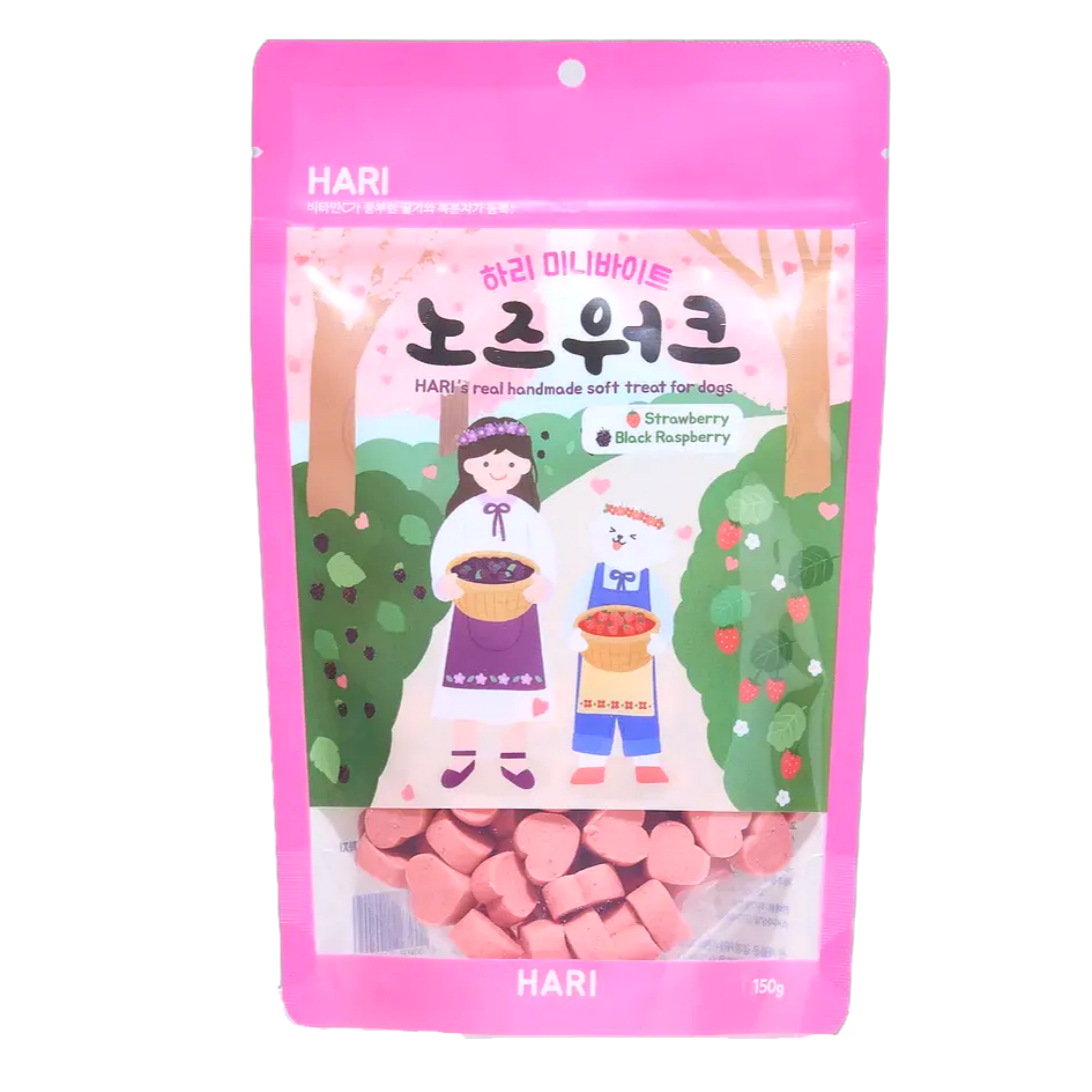 미니바이트 노즈워크 저자극 강아지 수제간식 딸기&복분자 : 하리 공식 스토어