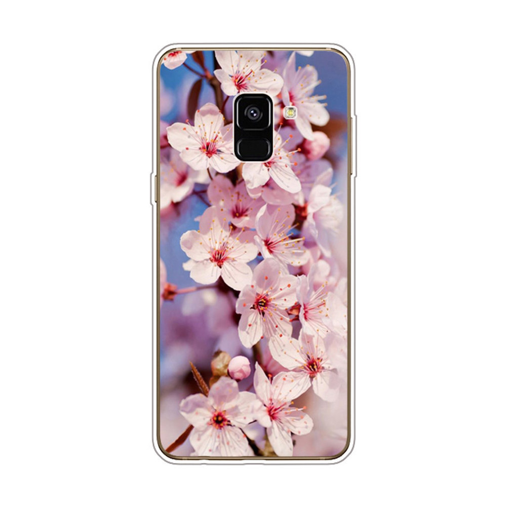 갤럭시 A8 2018 케이스 실리콘 A530 전화 케이스, 플러스 A730 소프트 Coque : 해피소월로