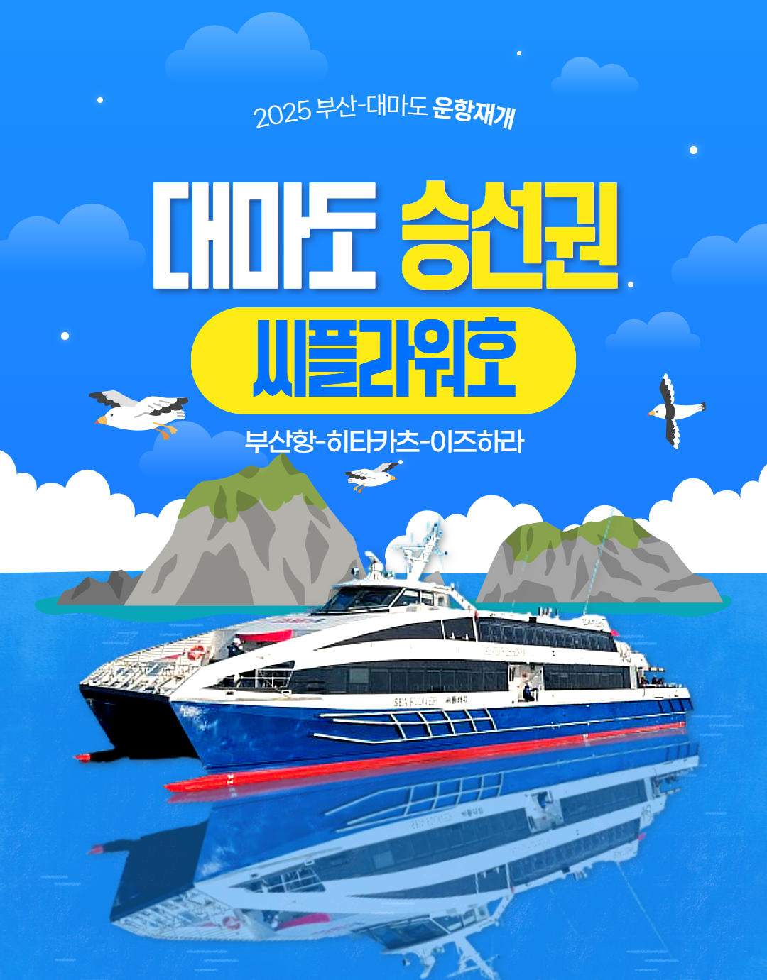 짐보관서비스 부산 대마도 쓰시마 배편 씨플라워 승선권 대아고속 씨플라워호 히타카츠 이즈하라 : 투어땅