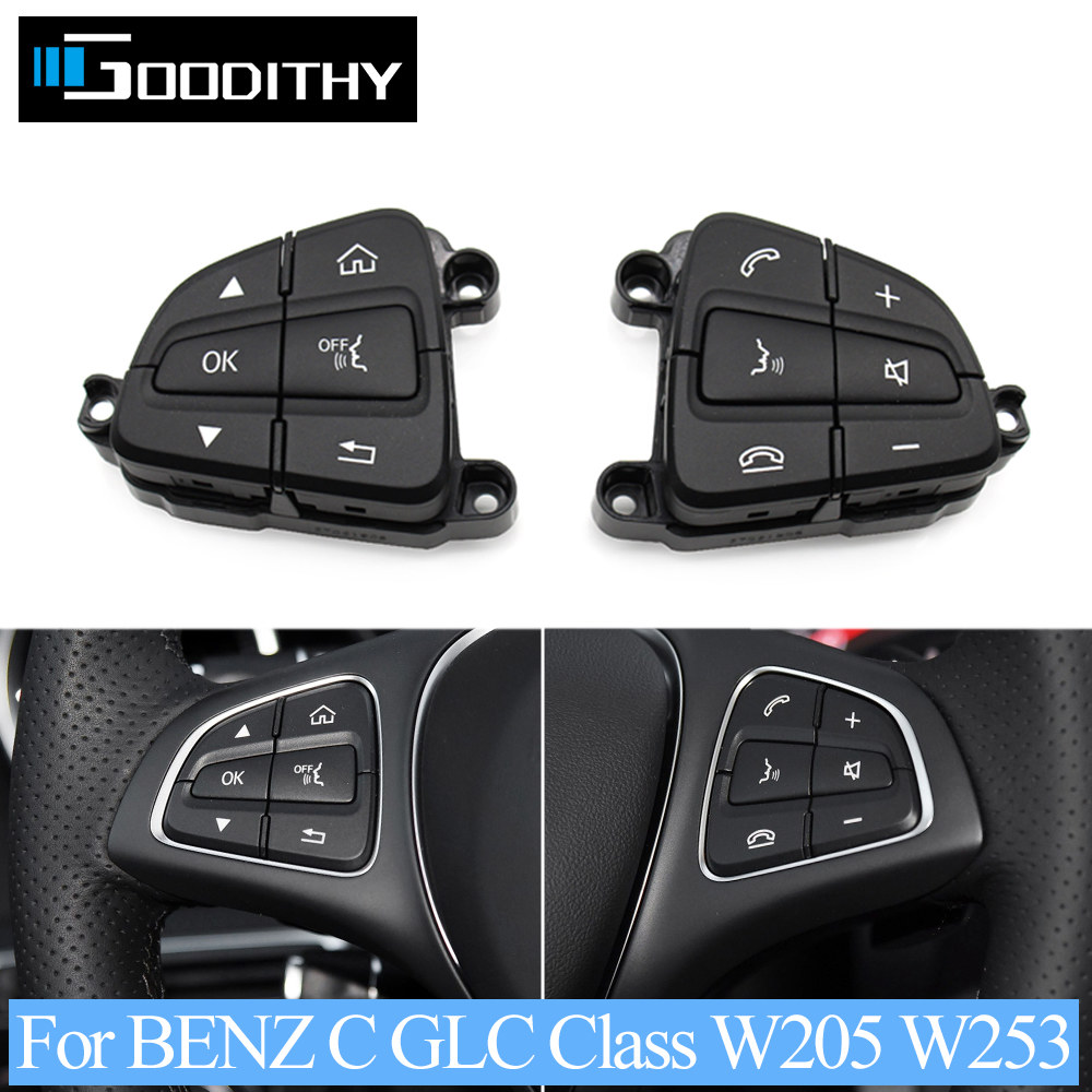자동차 스티어링 0999050300 스위치 GLC 클래스 C 메르세데스 어셈블리 제어 W205 W253 벤츠 버튼 다기능 휠 0999050200 Black-Left... 