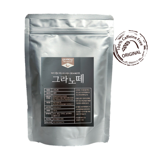 [1+1] 유통기한임박 // 그라노떼 100g 무카페인 커피대용차 임산부용 커피맛 곡물차 : 온리맘