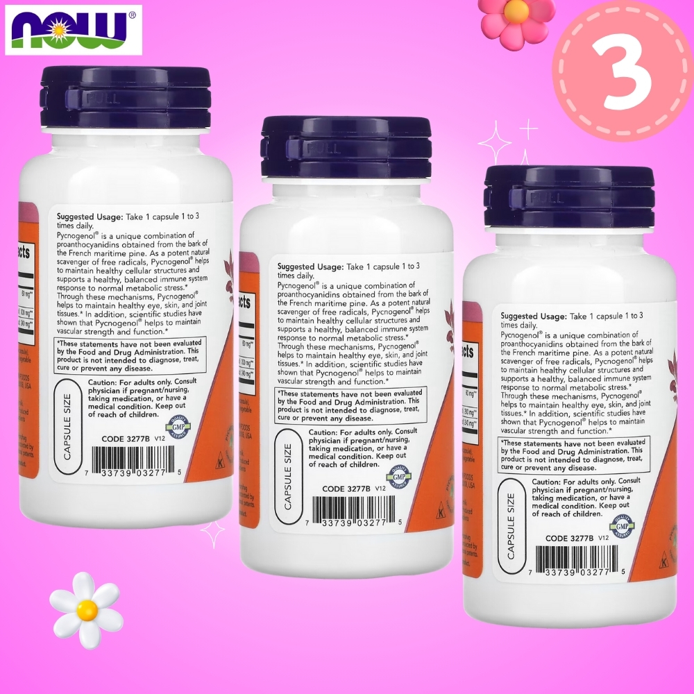 나우푸드 피크노제놀 60mg 50캡슐 프랑스해안송 소나무껍질 추출물 3개 : 판타라이프글로벌