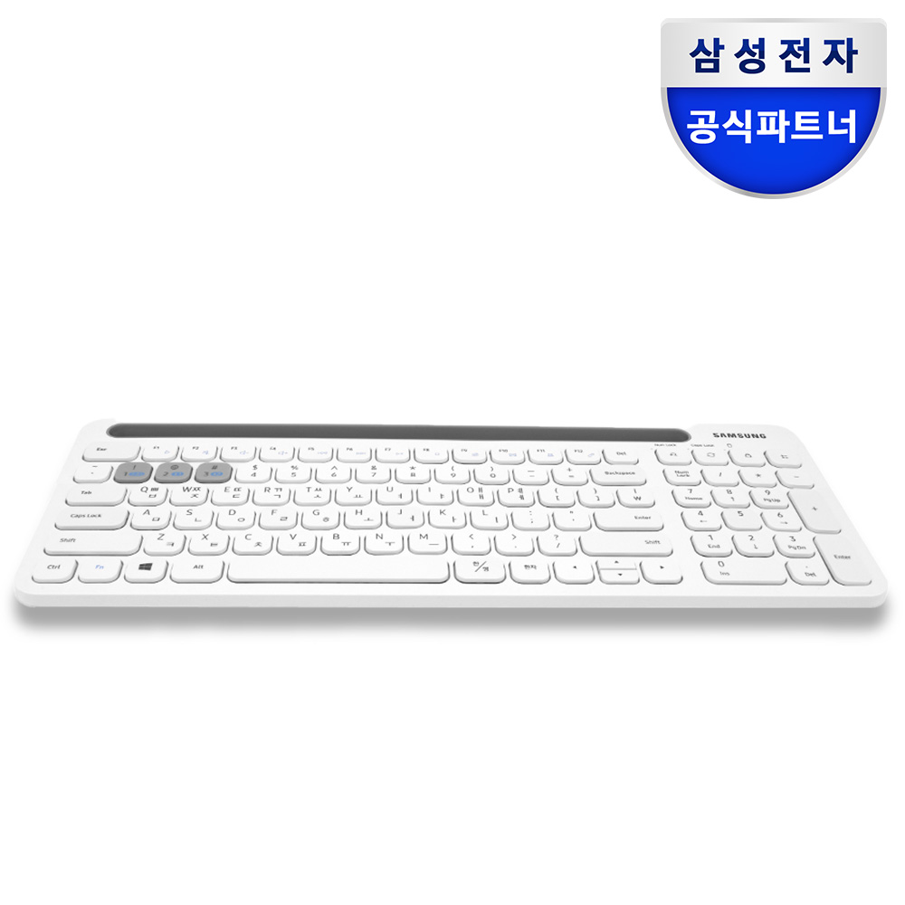 삼성 무선 키보드 무소음 블루투스 멀티페어링 사무용 SK-P1000 화이트, 팬터그래프 : 삼성공식파트너 엠디텍PC