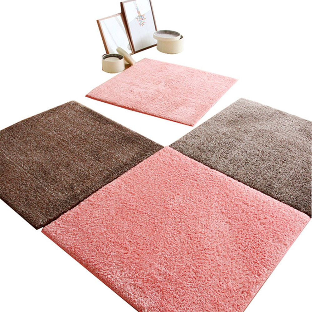 침실 부들부들 인테리어 매트 투톤 핑크 놀이방 cm 러그 장식 도로 카페트 카펫 방지 40X40cm 투톤브라운 : 플라이아이즈