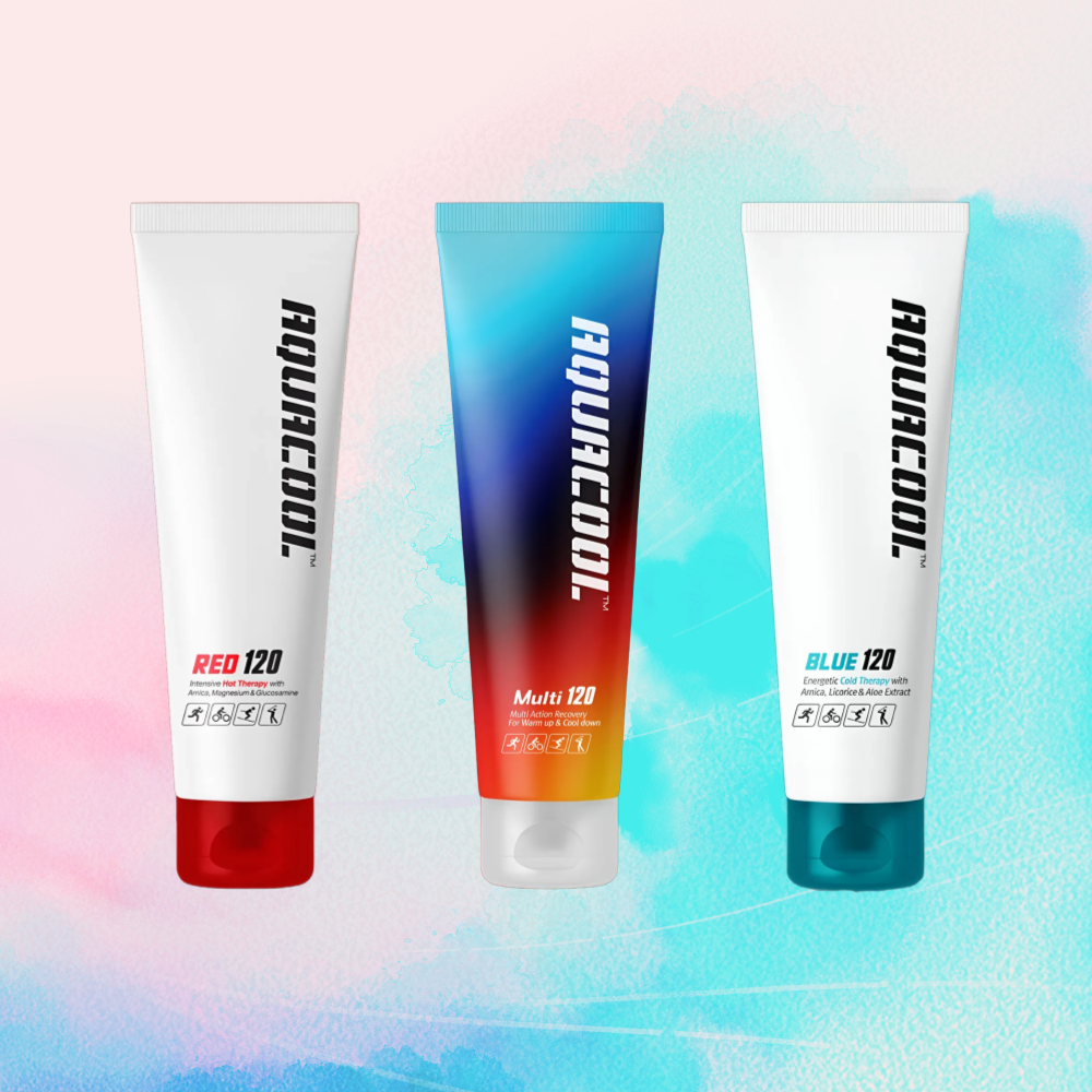 아쿠아 쿨 AQUACOOL 튜브형 바르는 파스 스포츠 자전거 근육통 완화 피트니스 요가 마라톤 등산 : 영바이크