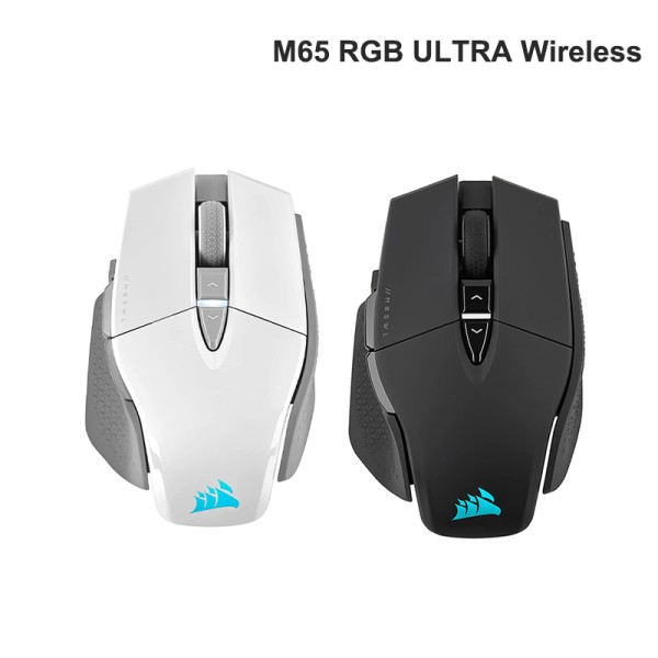Corsair M65 RGB 울트라 게이밍 마우스 완전히 새로운 시리즈 검정/흰색26,000 DPI 광학 센서, 스위치, AXON 하이퍼 : 반월마켓13