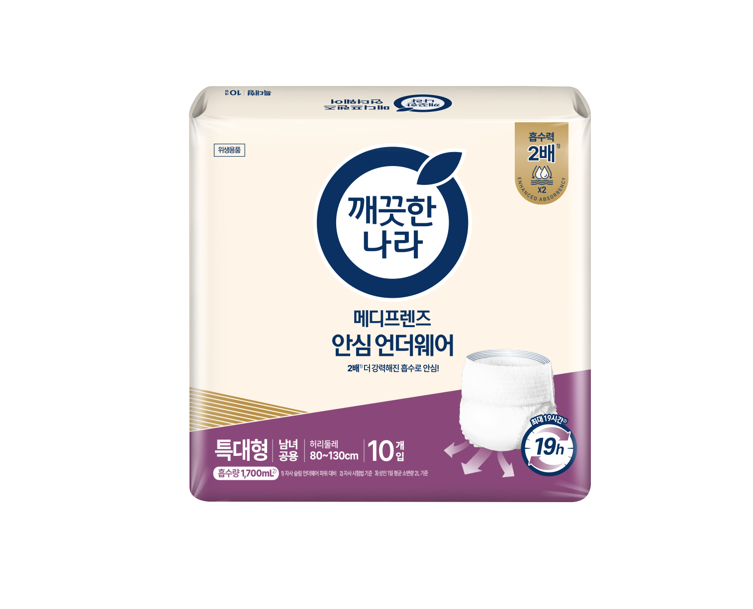 봄날 슬림팬티대형8개입4팩(32매) - 메디프렌즈 안심 언더웨어 특대형으로 변경 10매4팩 : 프랜드유통