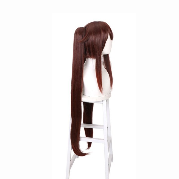 원신 임팩트 후 타오 코스프레 가발, 헤어넷, 게임 다크 브라운 소품, 80cm : PF무역
