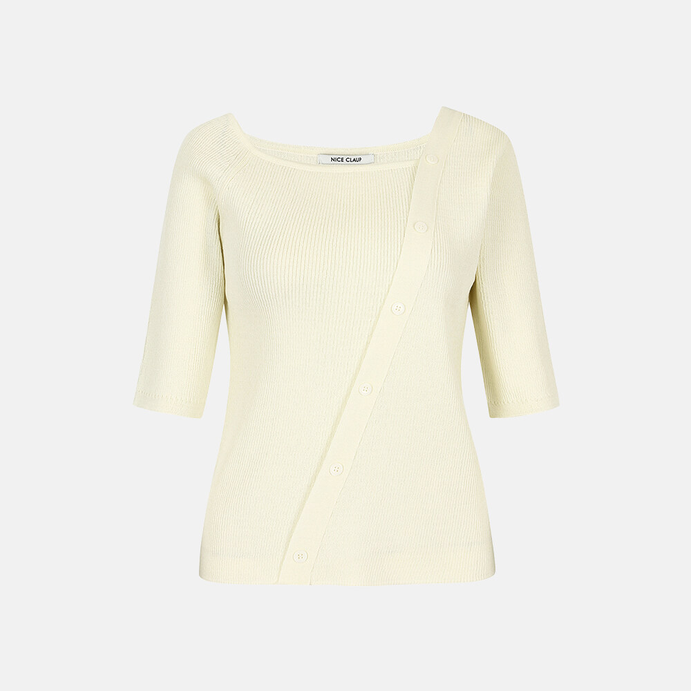 [최초가:125,000원] 나이스클랍 언발 네크 니트  X245PWK404 : 나이스크랍