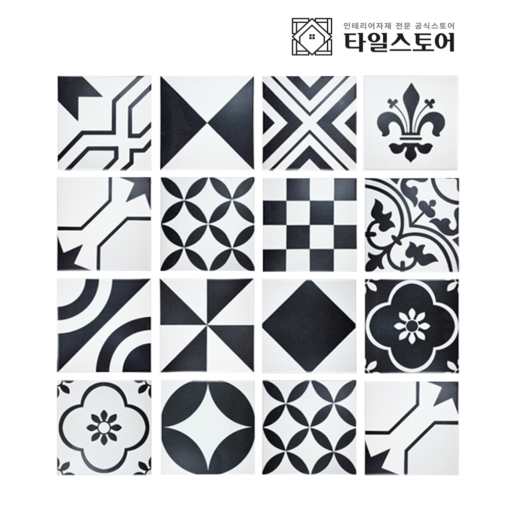 북유럽 패턴 타일 200각 바닥 욕실타일 P201 프렌치 200mm : 타일 스토어