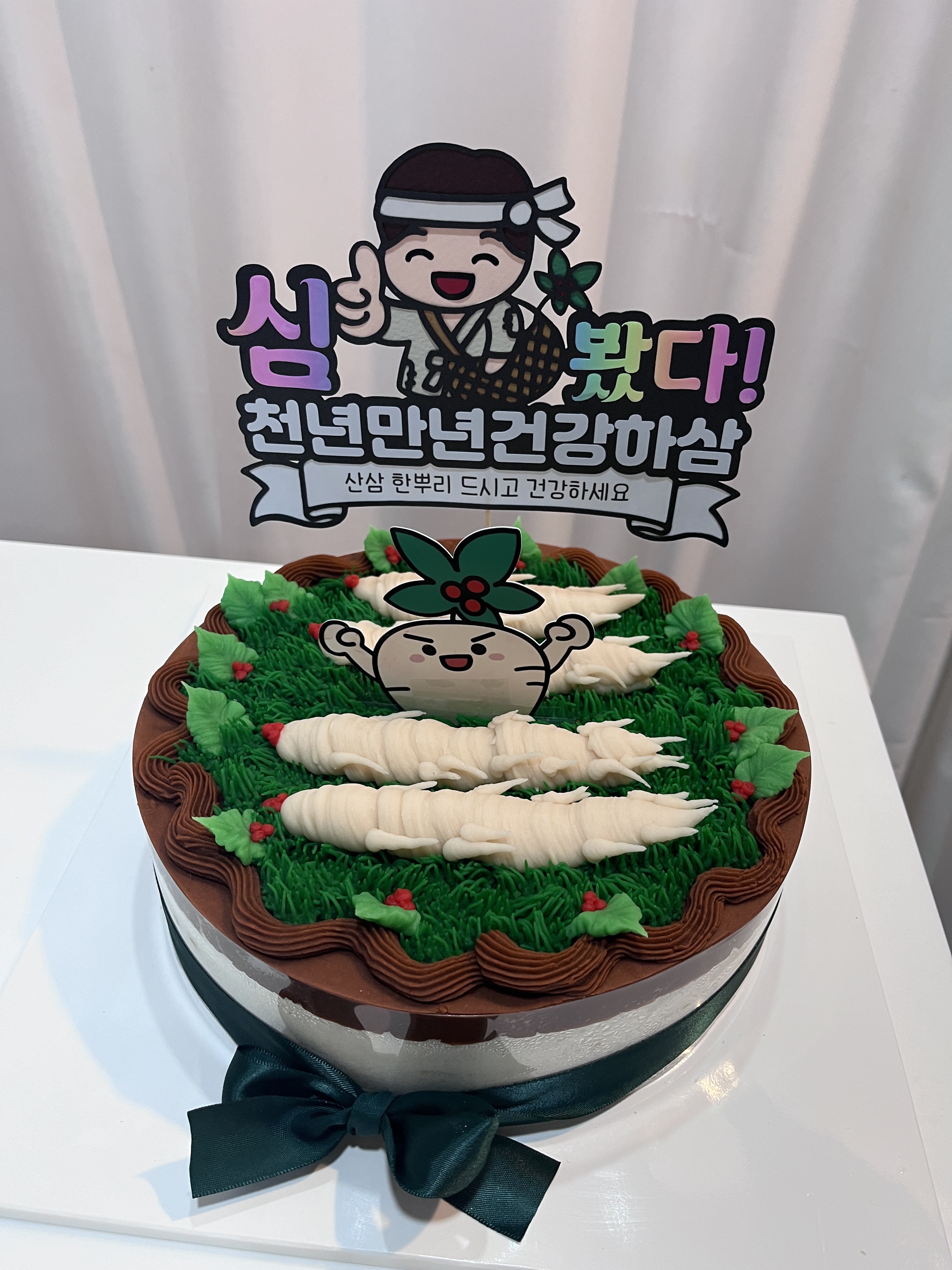 부산 금정구 부산대 동래 용돈 떡케이크 부모님 생신 산삼 토퍼 용돈 반전 케이크 : 구르미곳간