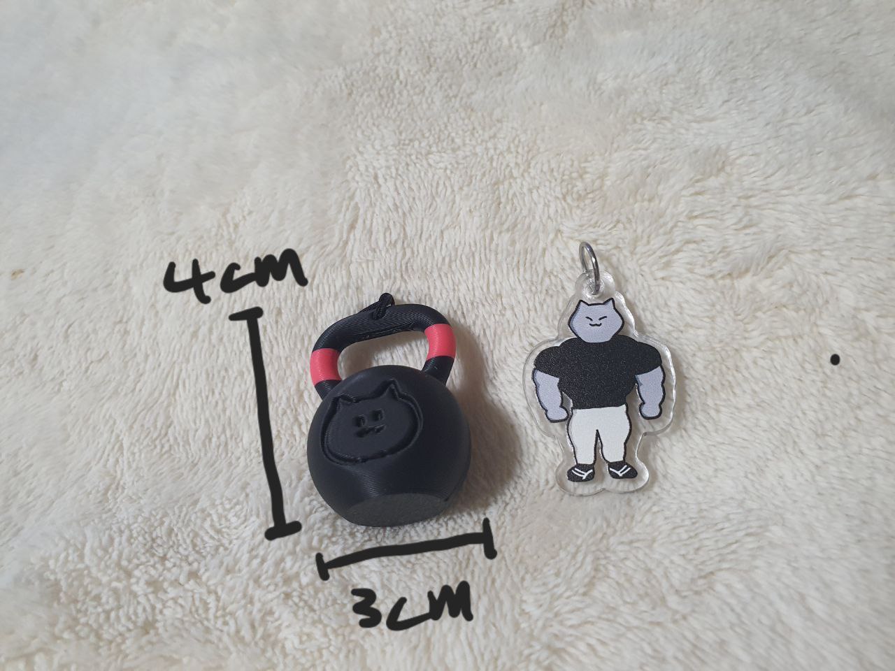 근육고양이 케틀벨 키링 : 근육고양이 잡화점