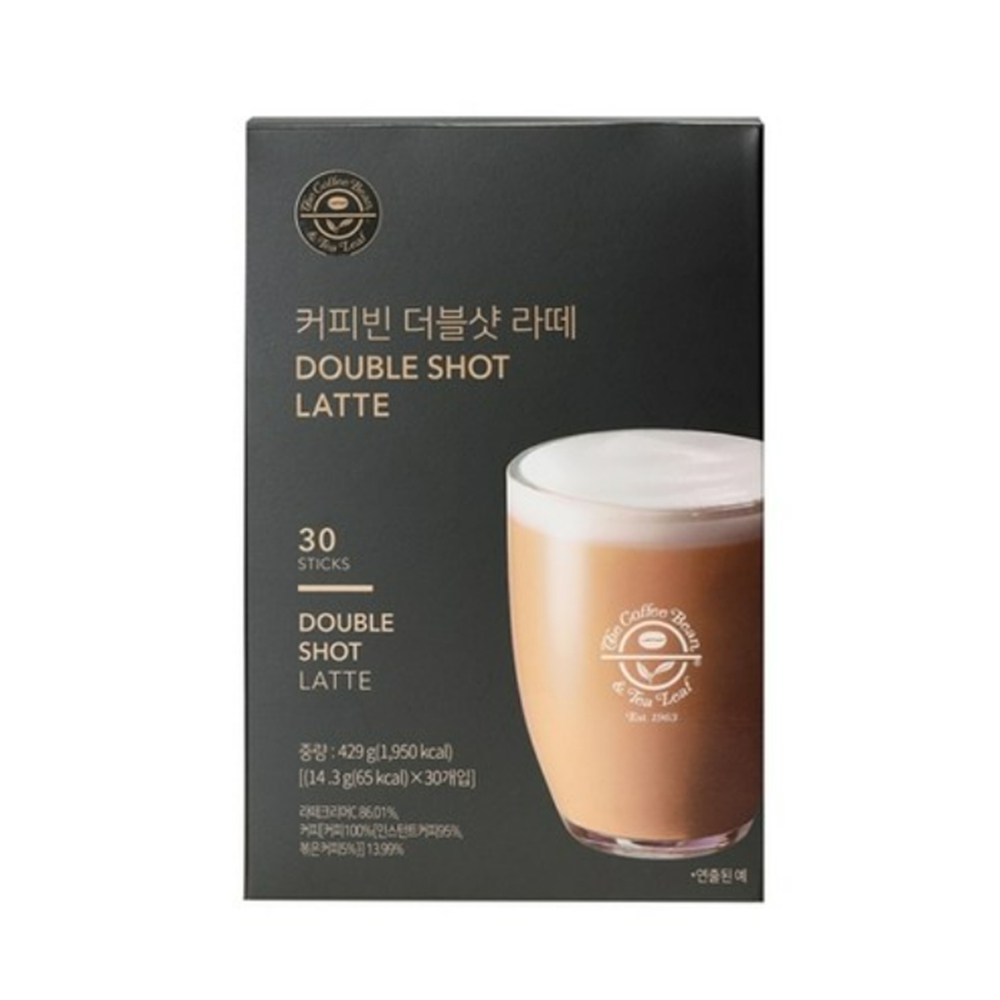 커피빈 더블샷 라떼 14.3g, 30개입, 2개 : 수수플렉스