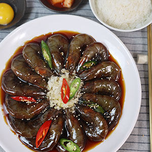 한끼뚝딱 짜지않은 밥도둑 간장 새우장 500g 대하장 집밥 안주 : 프레드마켓