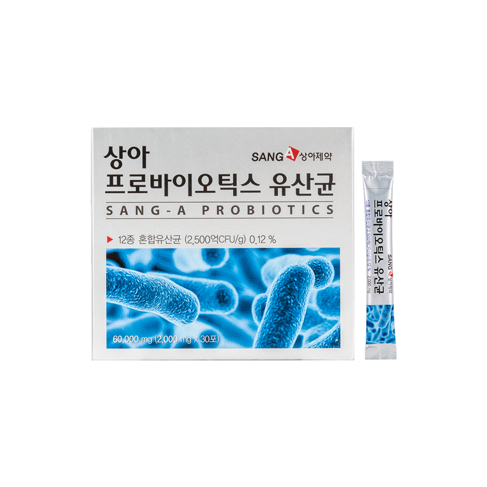상아제약 프로바이오틱스 유산균 2500억 2g x 30포 프리바이오틱스 프락토올리고당 : 상아제약 주식회사
