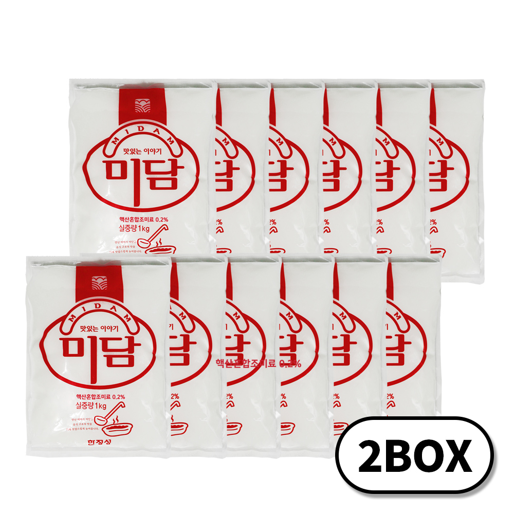 (2BOX) 한정성 미담, 핵산혼합조미료, 1kg, 총 24개 : 한정성푸드