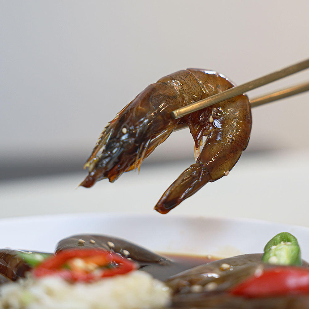 한끼뚝딱 짜지않은 밥도둑 간장 새우장 500g 대하장 집밥 안주 : 프레드마켓