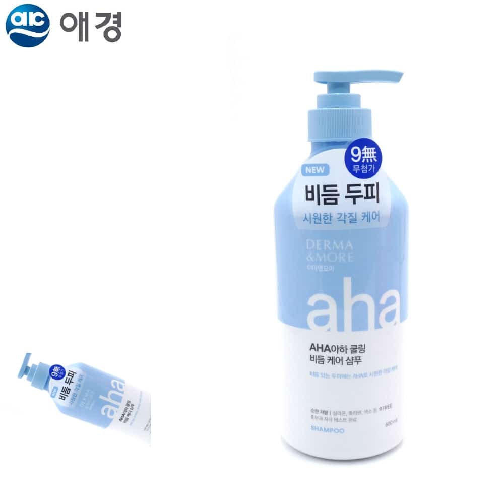 구햐 더마앤모어 아하쿨링 케어 샴푸 600ml 손상모샴푸 헤어샴푸 : 9HA상점