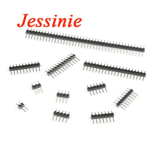 10PCS 254MM 단일 행 수 2  40P PCB 보드 핀 헤더 커넥터 스트립 1/2/3/4/5/6/7/8/10/12/20/40라인 ARDUINO : 이지메카