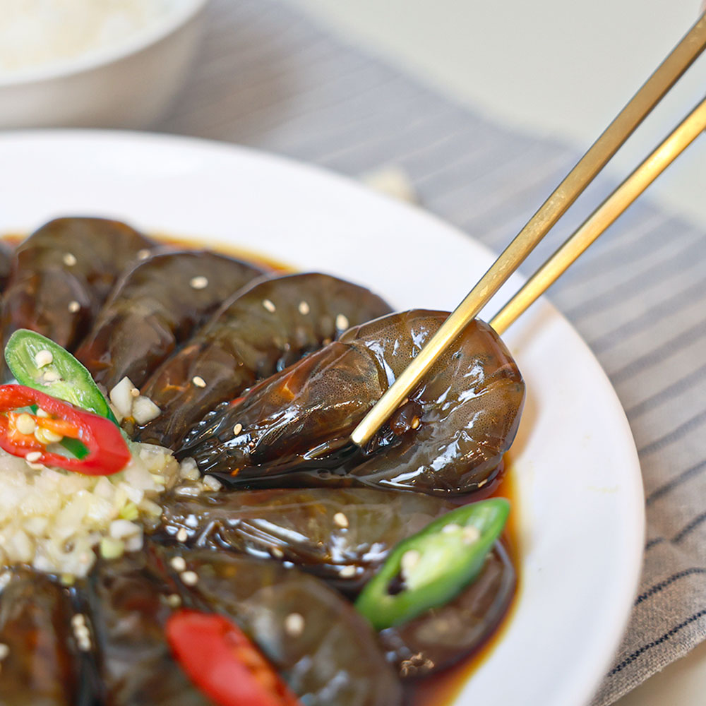 한끼뚝딱 짜지않은 밥도둑 간장 새우장 500g 대하장 집밥 안주 : 프레드마켓