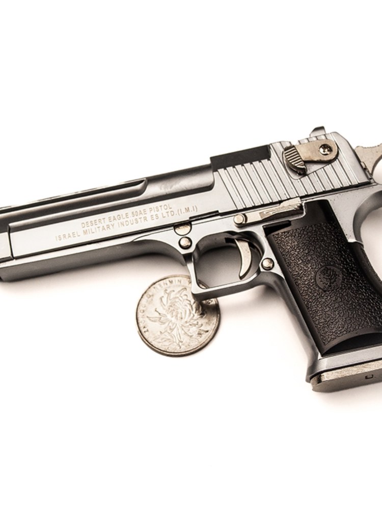 데저트이글 12.05 모형 권총 1세트 버스트 소프트 글록 M1911 Desert 표준 [스크럽실버]기본형+6발 일체형 : 가나뽀