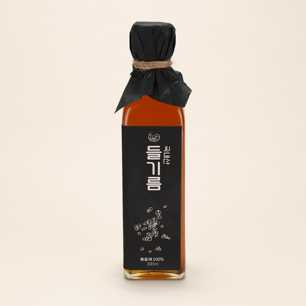 깨볶는부부 프리미엄 국내산 들기름 300ml : 깨볶는부부방앗간