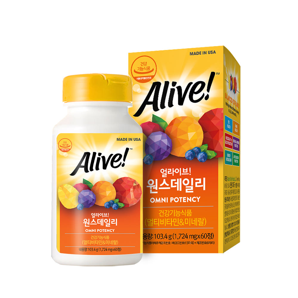 얼라이브 원스데일리 멀티/포맨/ 우먼 60정 비타민B군 미네랄 종합영양제 : 지니닷컴