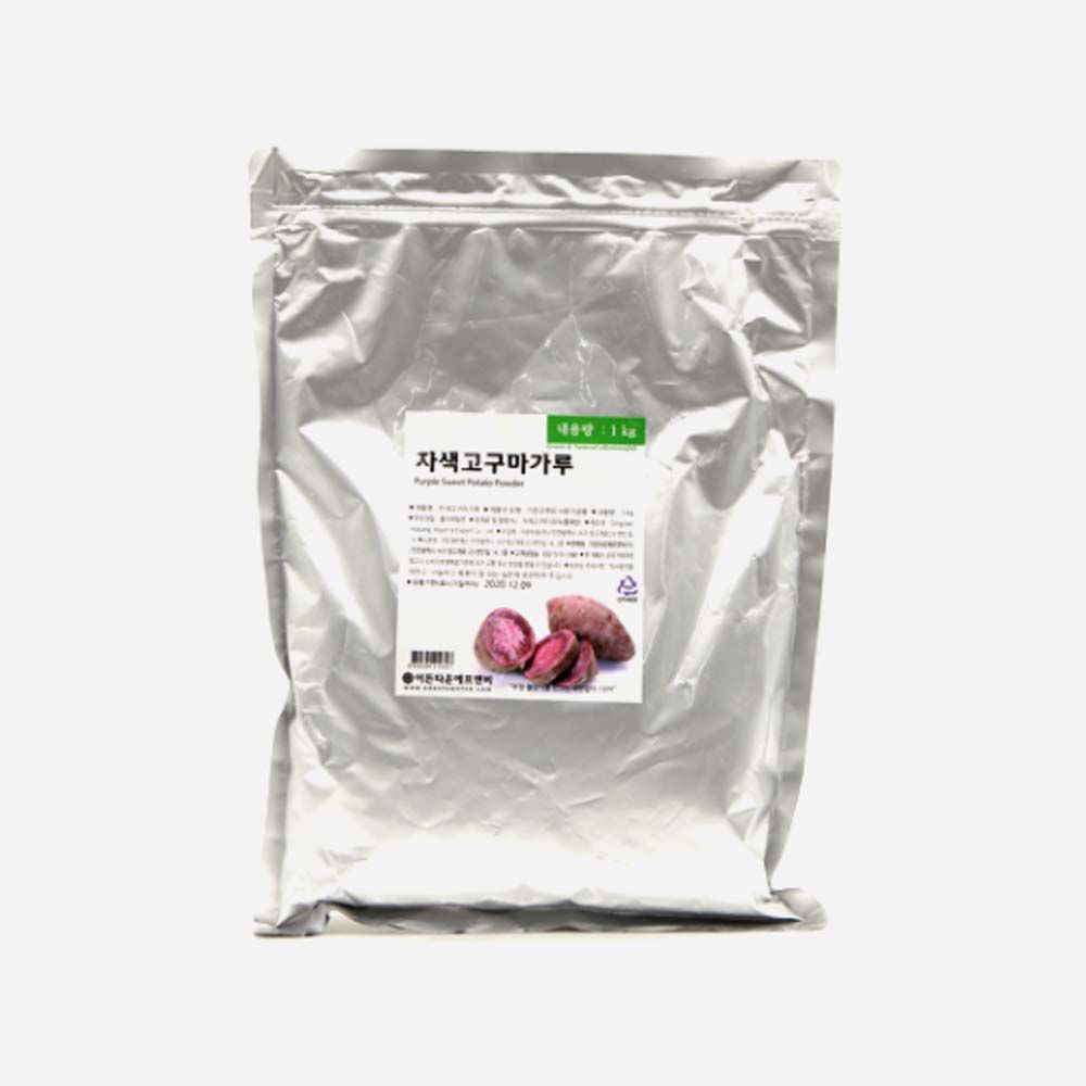 이든 간편식 업소용 식당 맛있는 식품 분말 가루 기타 식자재 자색고구마 분말 1kg 1개 : 건강산S