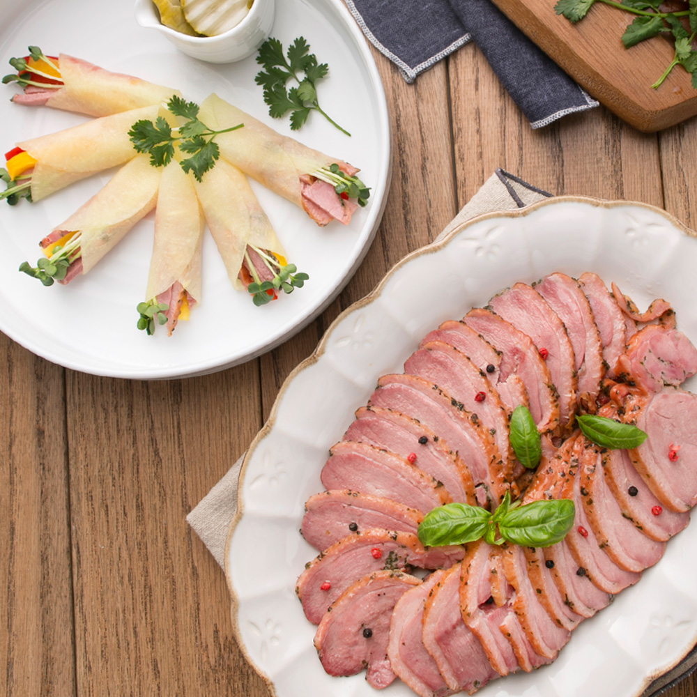 델리퀸 국내산 냉장오리 양파 훈제오리고기 500g, 2개 : 델리퀸몰
