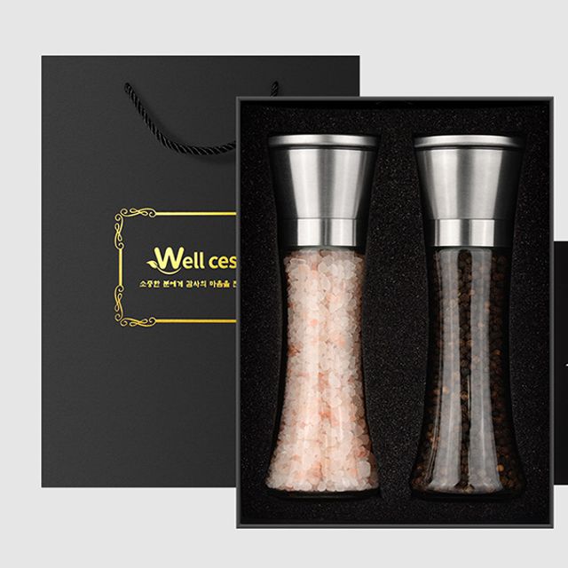 웰세스 고급 천연 식용 코스트코 숙성 답례품 소금 242S 솔트페퍼 2P 350g 1세트 : 건강산S