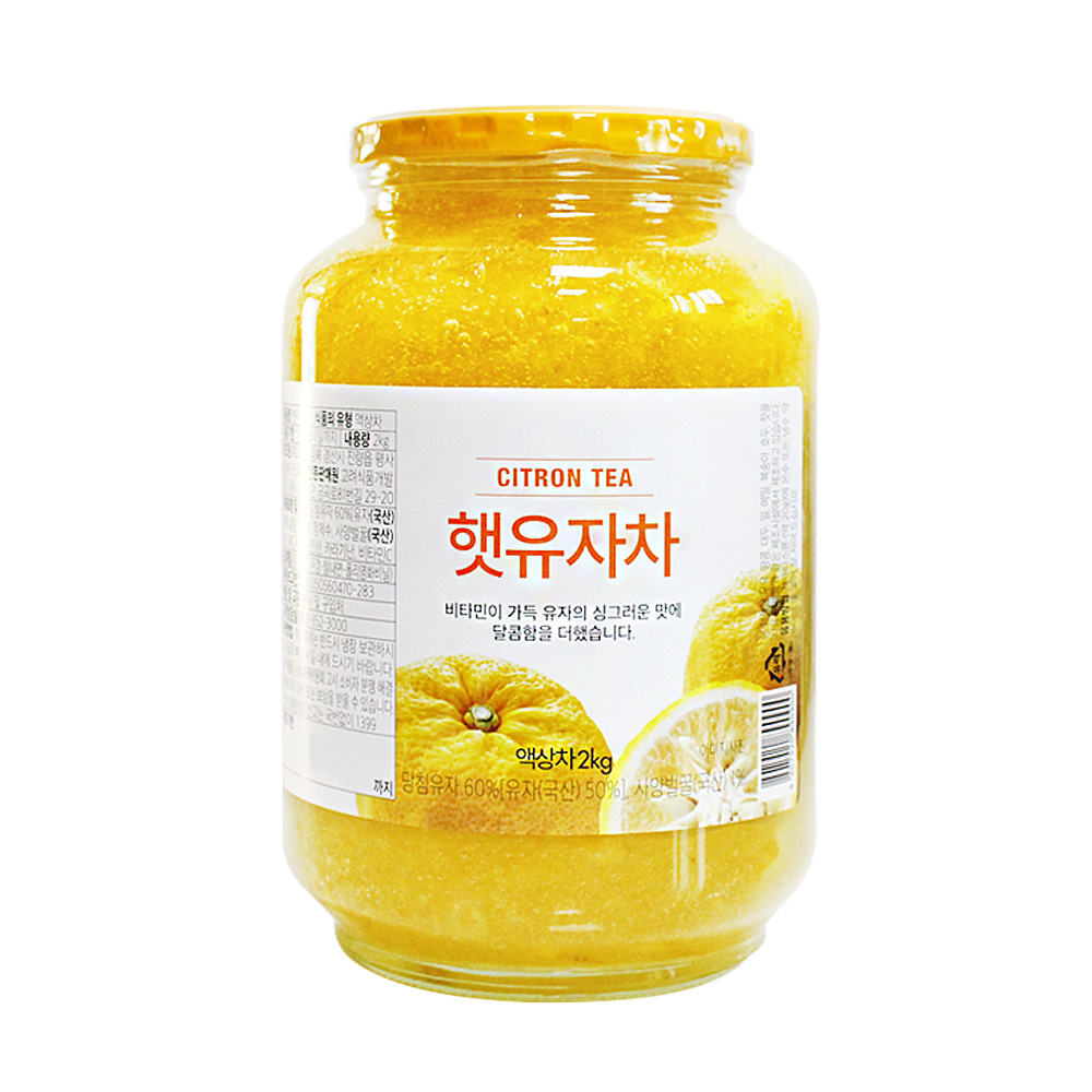 고려 햇유자차 2kg (24년 12월 생산) : 티타임고려