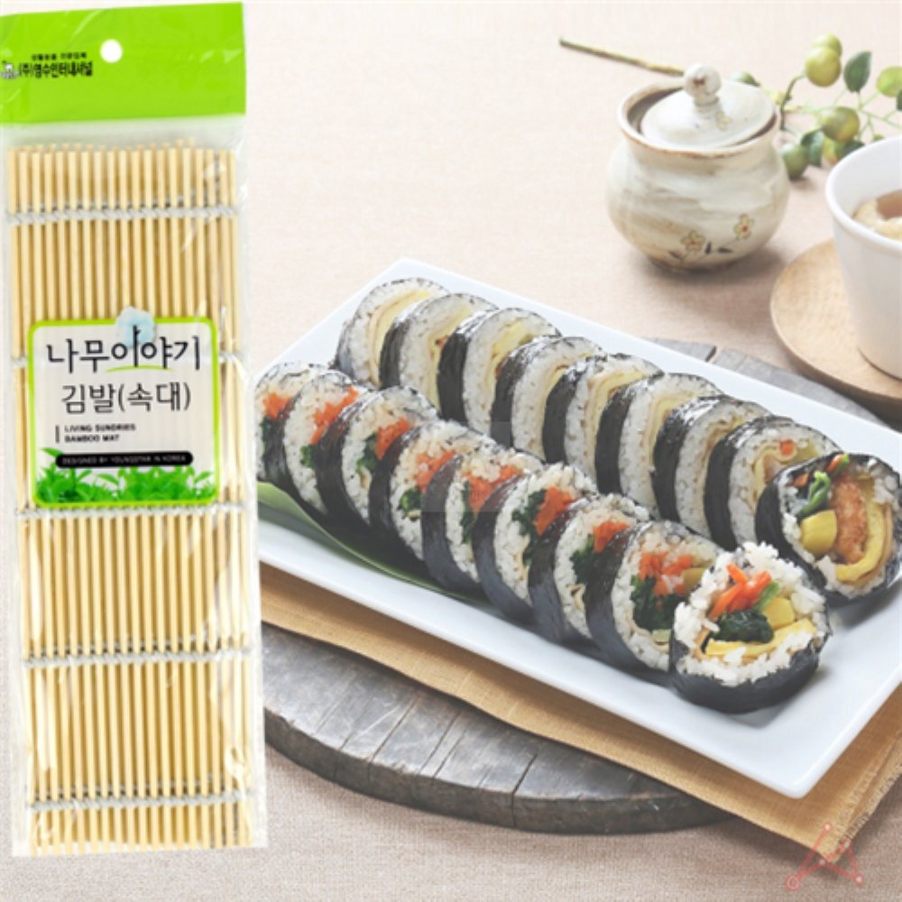 신진엘디자인 김밥만들기 대나무 김발 속대 김밥용 김밥말기 : 신진엘 스토어