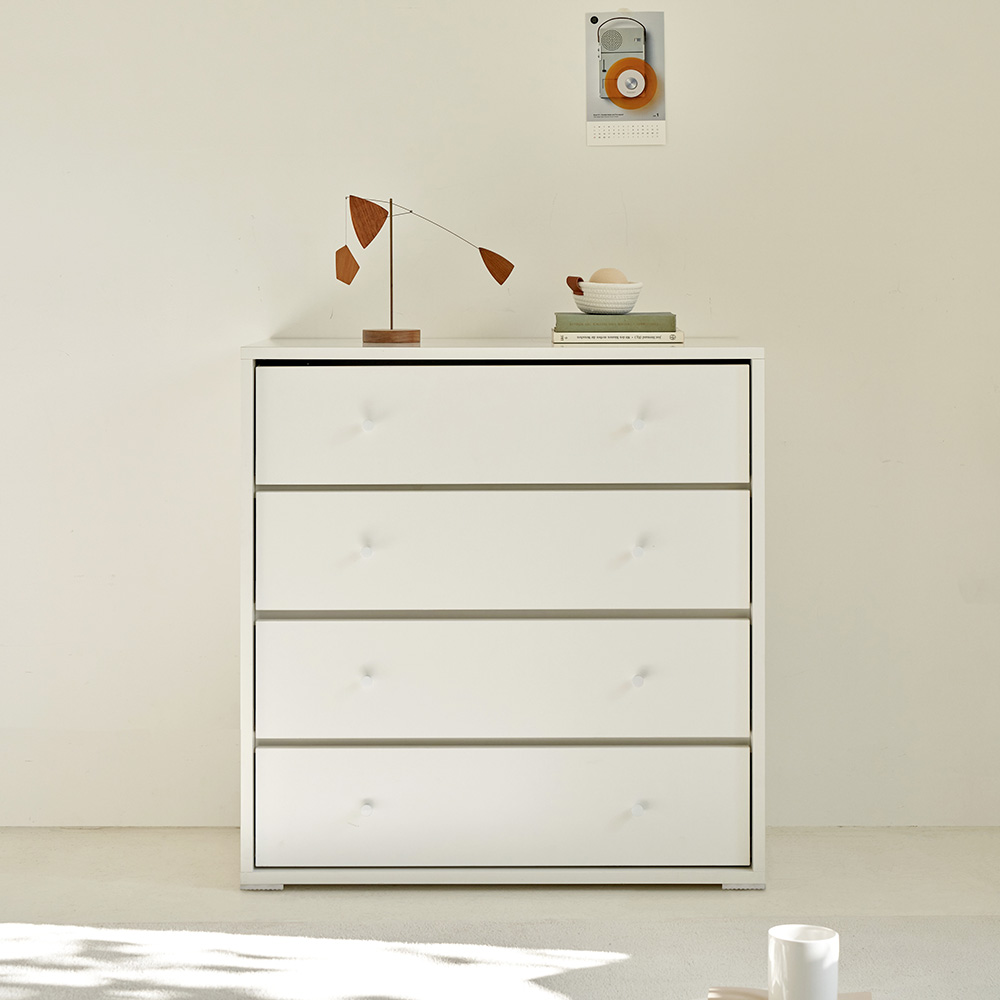 포더홈 타이디 모듈 드레스룸 서랍장 다리형 800x400x928mm, 4단, 화이트 : 포더홈