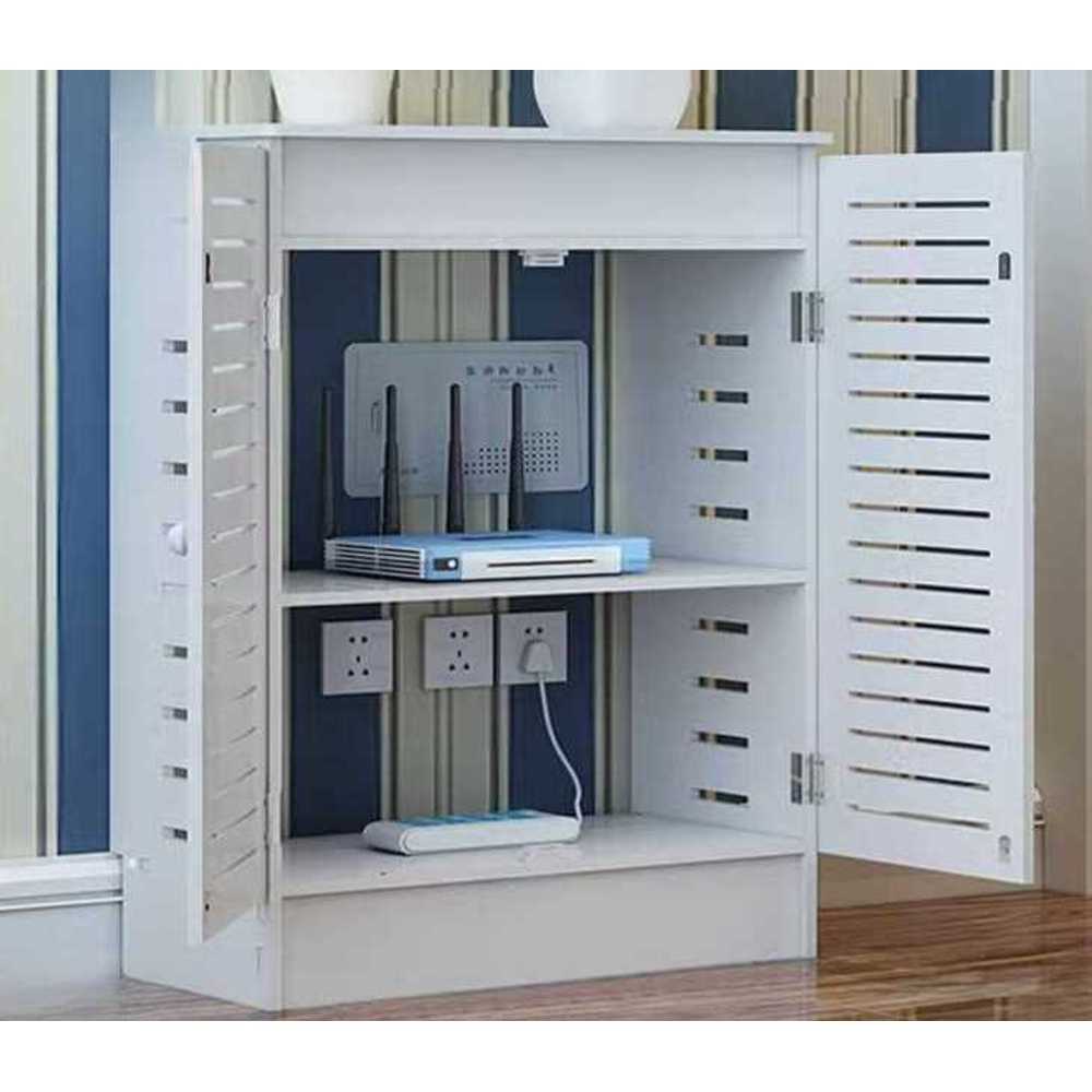 모뎀 보관함 와이파이 정리함 공유기 셋톱박스 선반 1. 캐비닛 50x80x30 : 티에스케이피디2