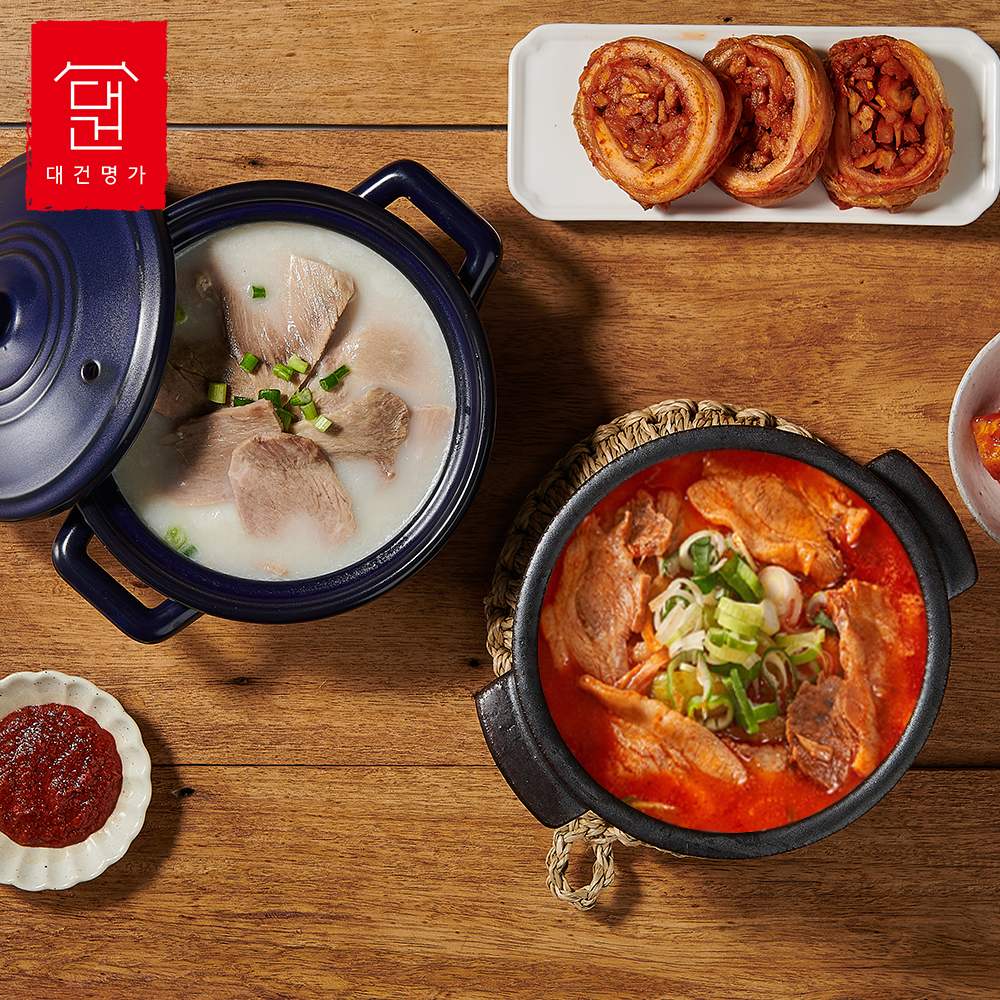 대건명가 부산맛집 돼지국밥(450g)3팩+선택 3팩 엄마가보낸국밥 즉석국 사골육수 밀키트 : 엄마가 보낸 국밥