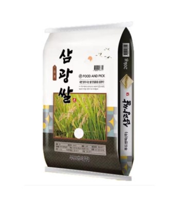 24년햅쌀) 삼광쌀 20kg 단일품종/햇살푸드 푸드앤픽 : 일억별