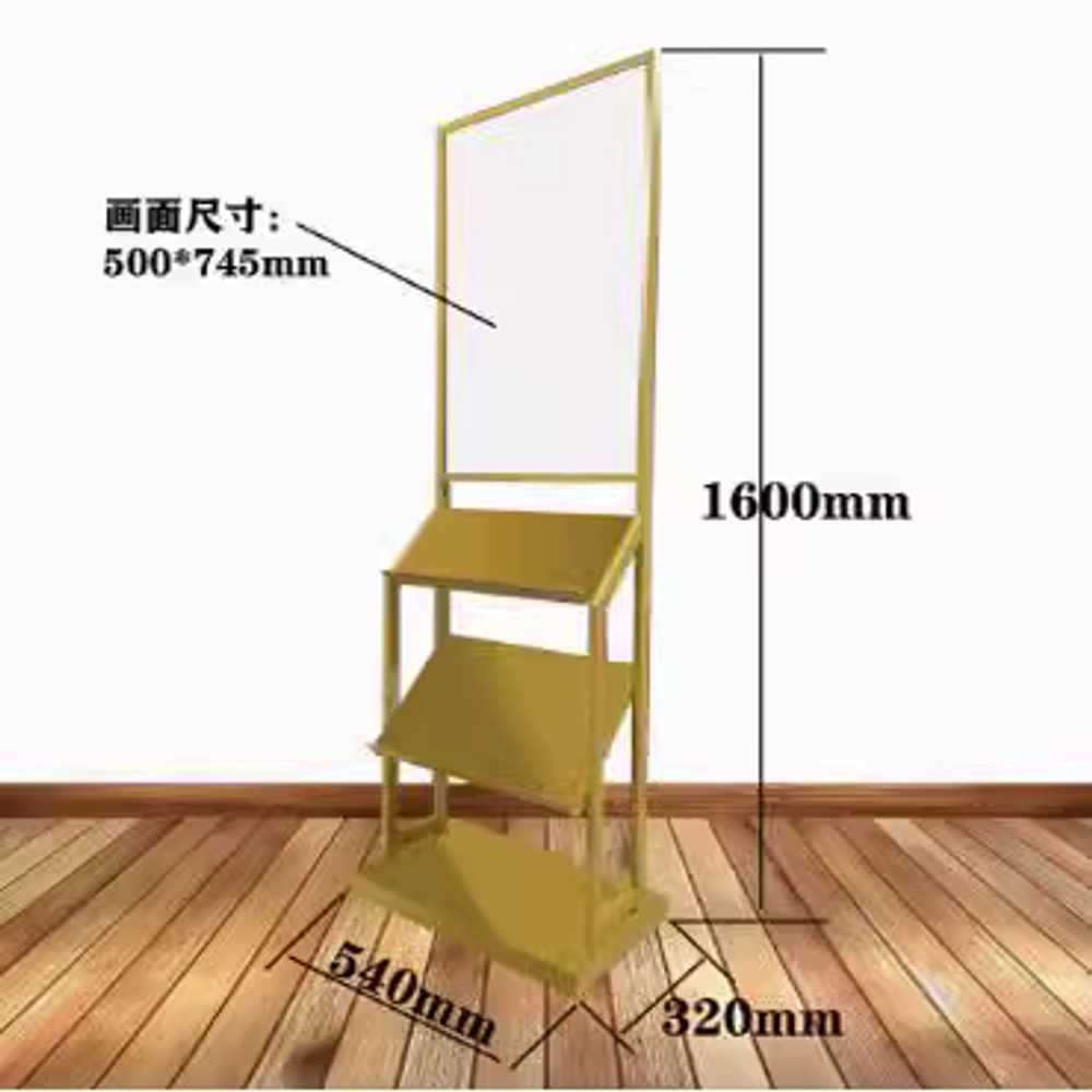홍보물 거치대 학원 수납 서점 진열 오픈 책꽂이 엽서 순수한 흰색 : 블루먼스